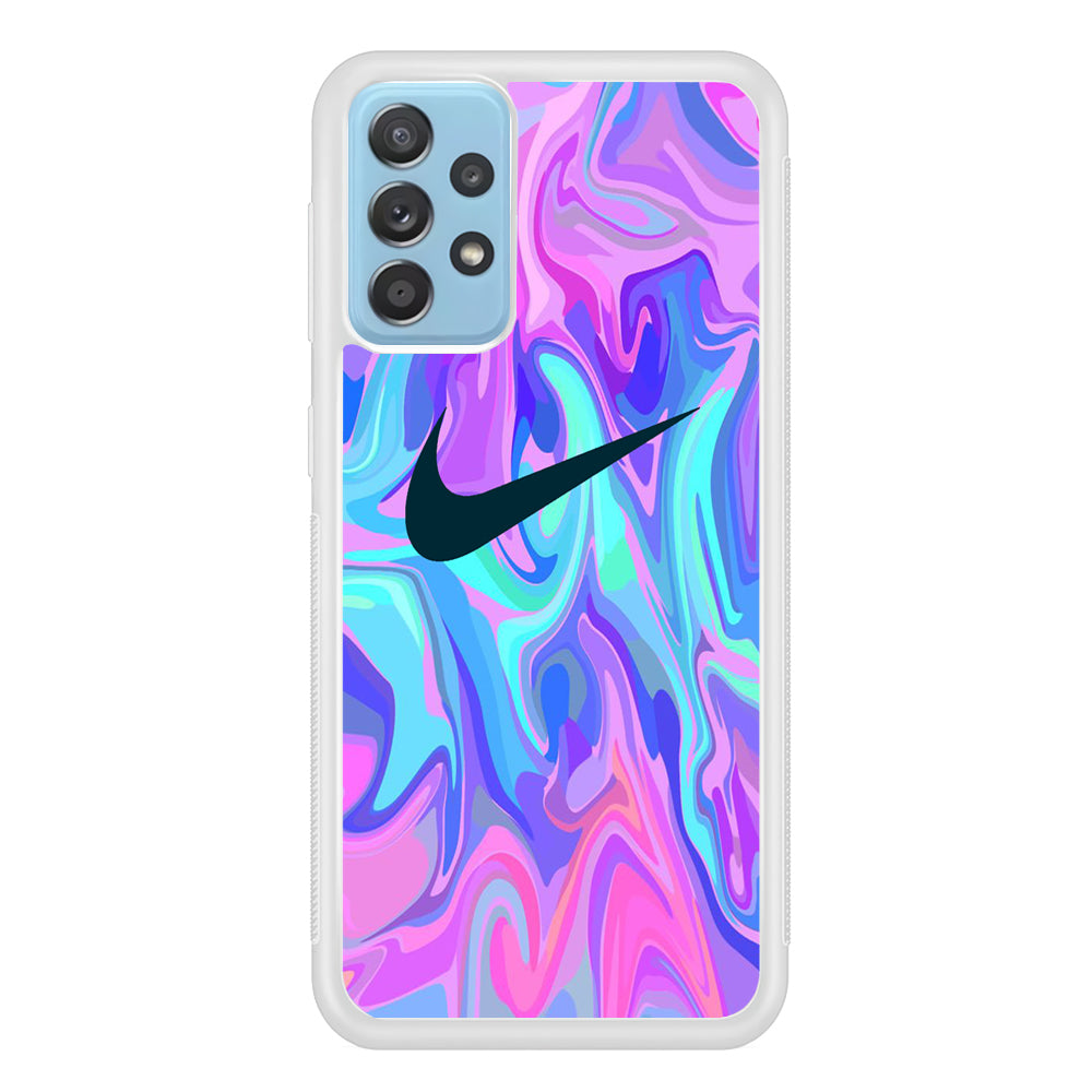 Nike Soft Marble Navy Logo Samsung Galaxy A52 Case