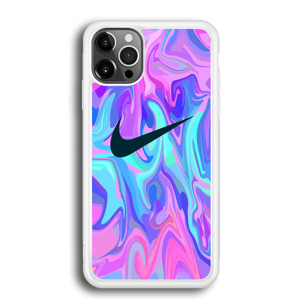 Nike Soft Marble Navy Logo iPhone 12 Pro Case