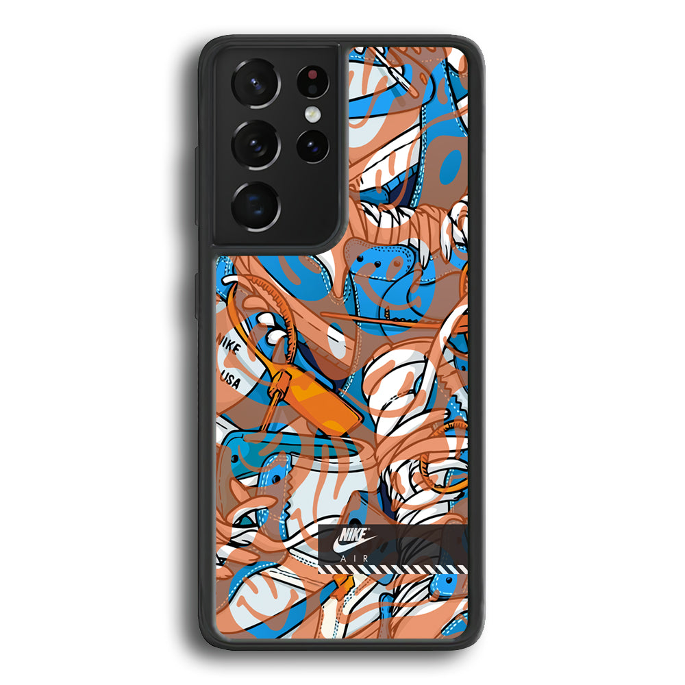 Nike The Blue and The Smile Samsung Galaxy S21 Ultra Case - Carneyforia