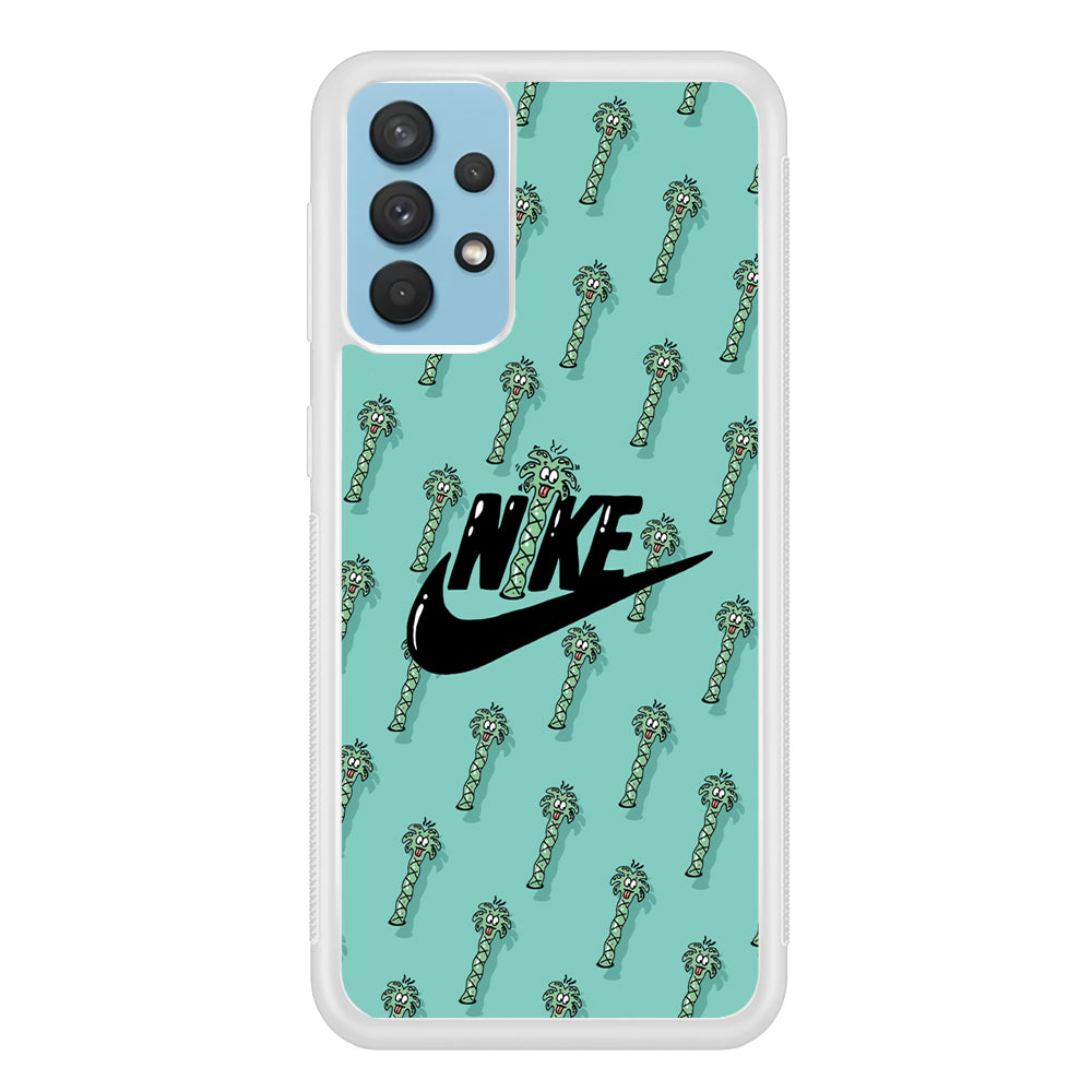 Nike The Palm Cartoon Tree Samsung Galaxy A32 Case Rubber White (2D Case)