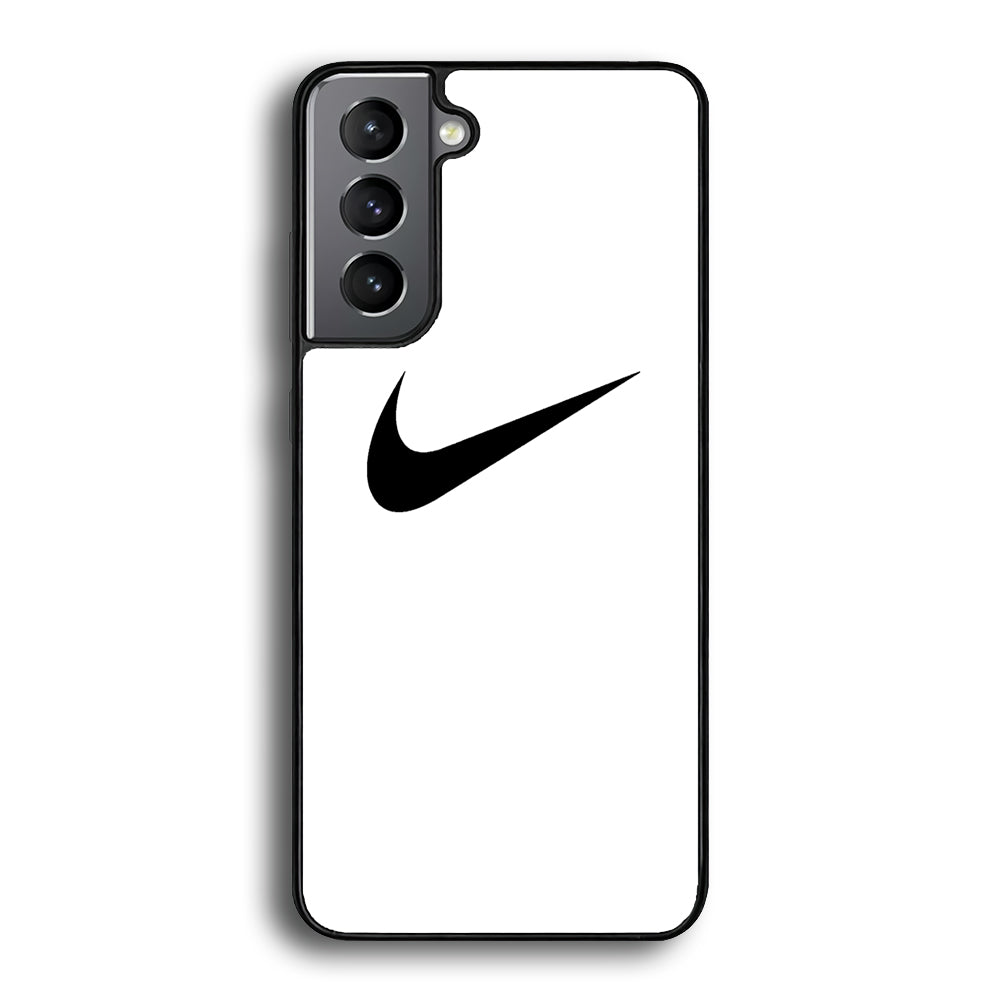 Nike White Milk Black Logo Samsung Galaxy S21 Case - Carneyforia