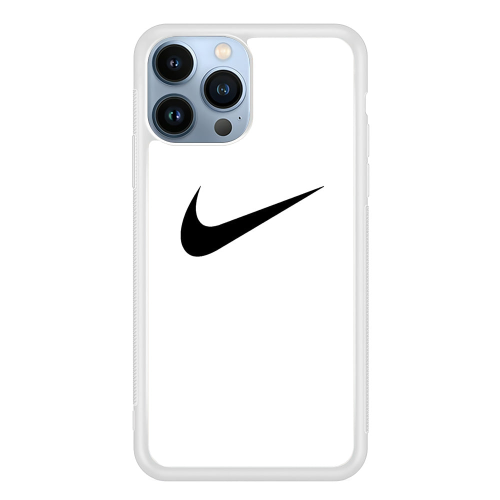 Nike White Milk Black Logo iPhone 13 Pro Max Case
