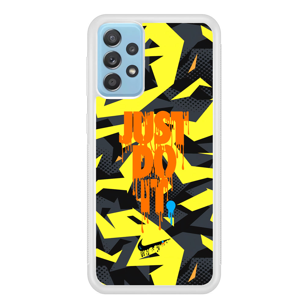 Nike Yellow Abstract Shapes Samsung Galaxy A52 Case