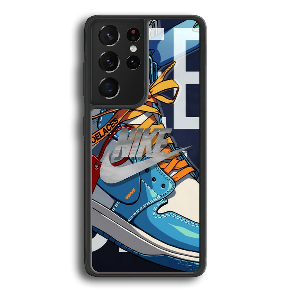 Nike Yellow Shoelaces Samsung Galaxy S21 Ultra Case - Carneyforia