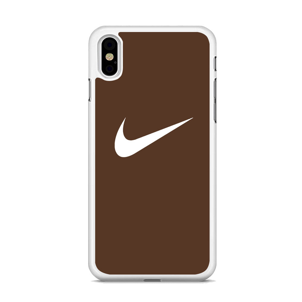 Nike Dark Chocolate Simple iPhone X Case