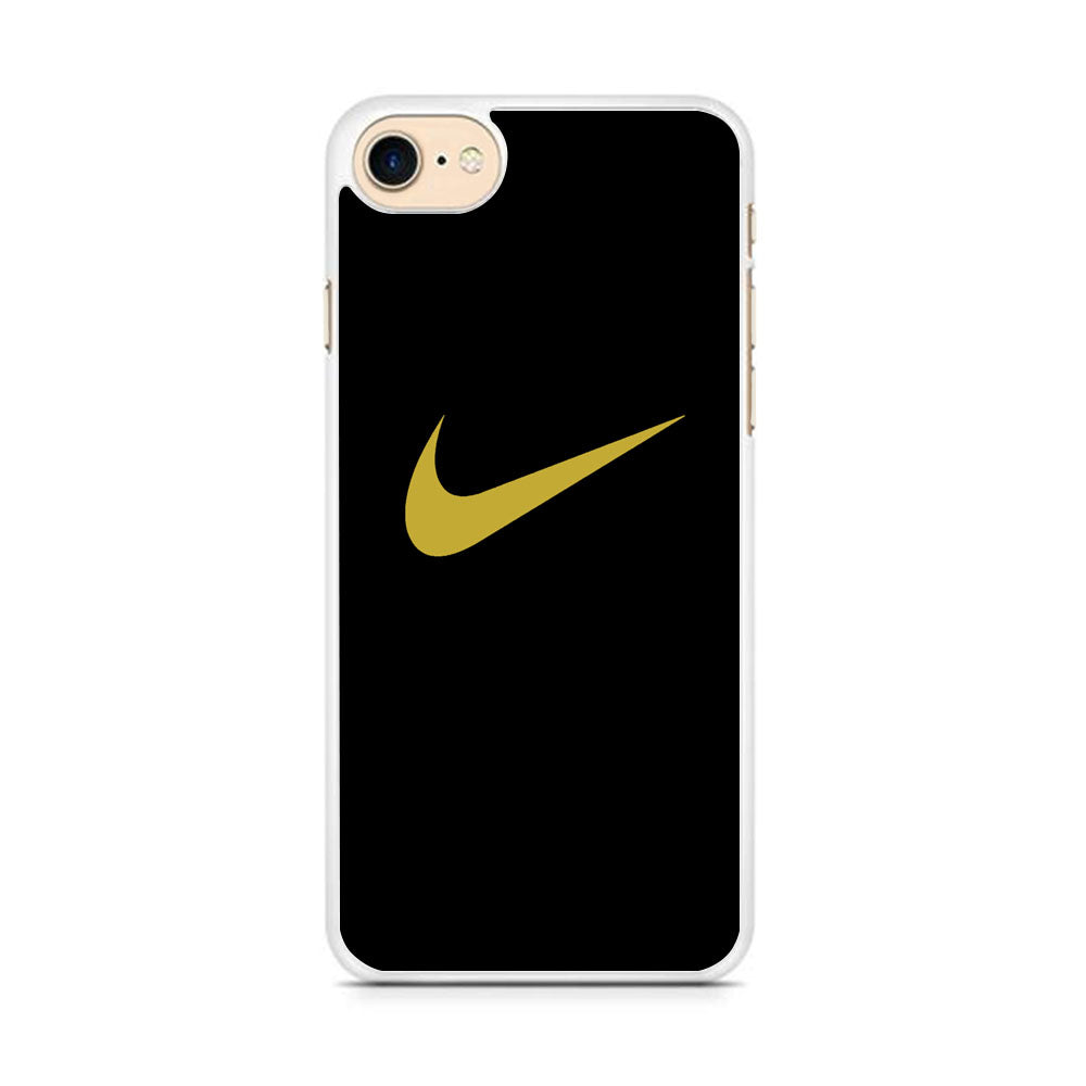 Nike Gold Logo Black iPhone 8 Case
