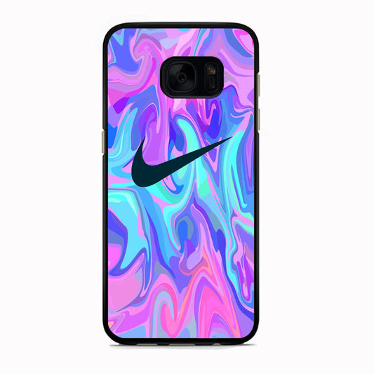 Nike Soft Marble Navy Logo Samsung Galaxy S7 Case