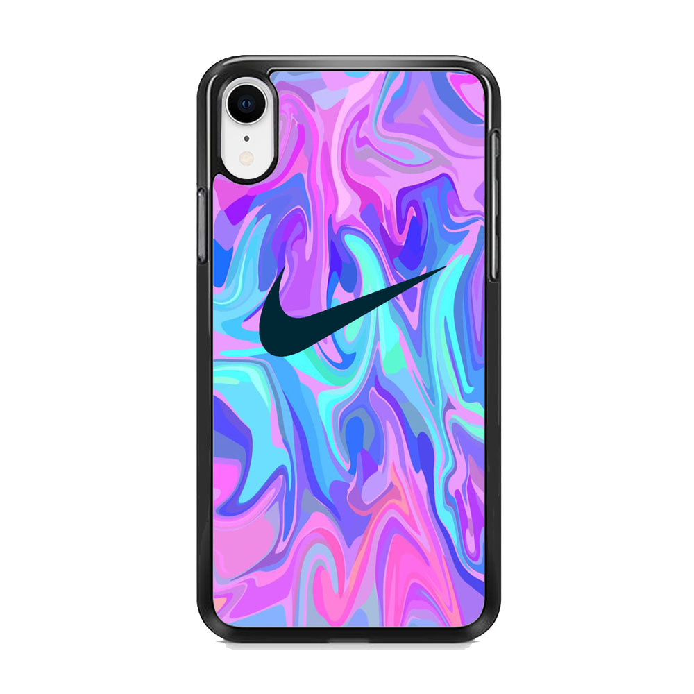 Nike Soft Marble Navy Logo iPhone XR Case