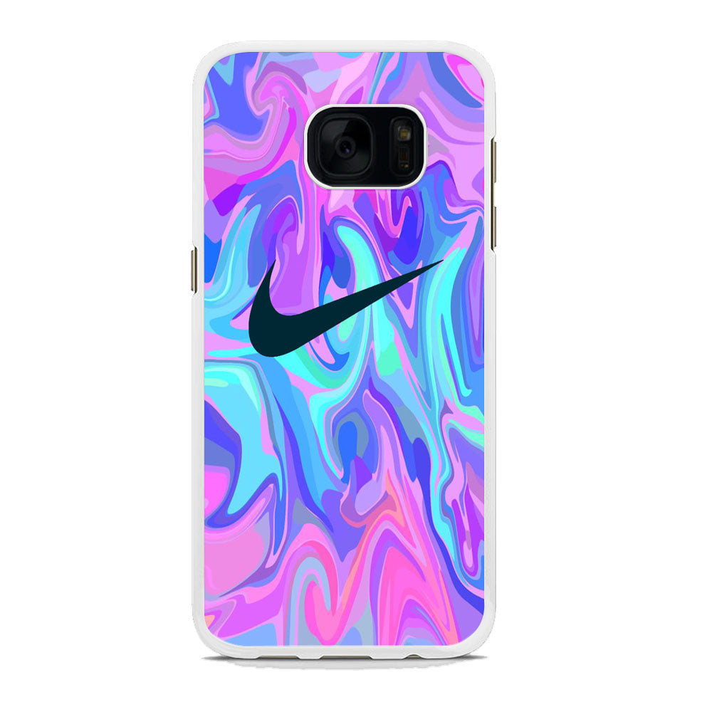 Nike Soft Marble Navy Logo Samsung Galaxy S7 Case