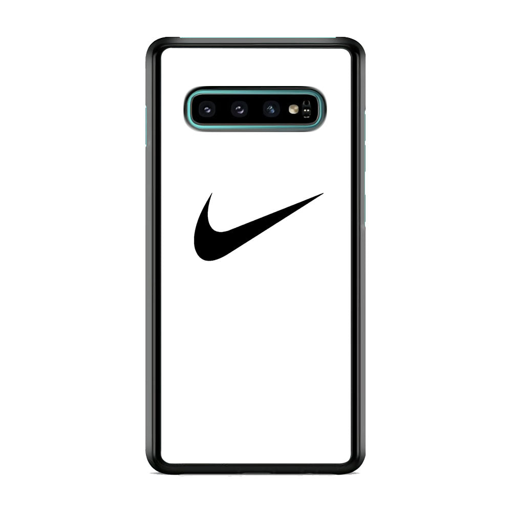 Nike White Milk Black Logo Samsung Galaxy S10 Case