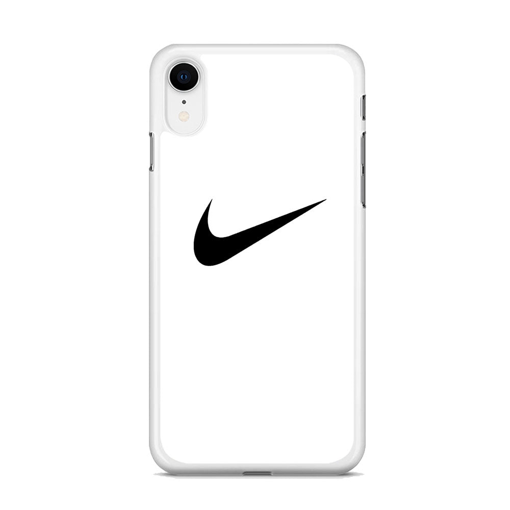 Nike White Milk Black Logo iPhone XR Case