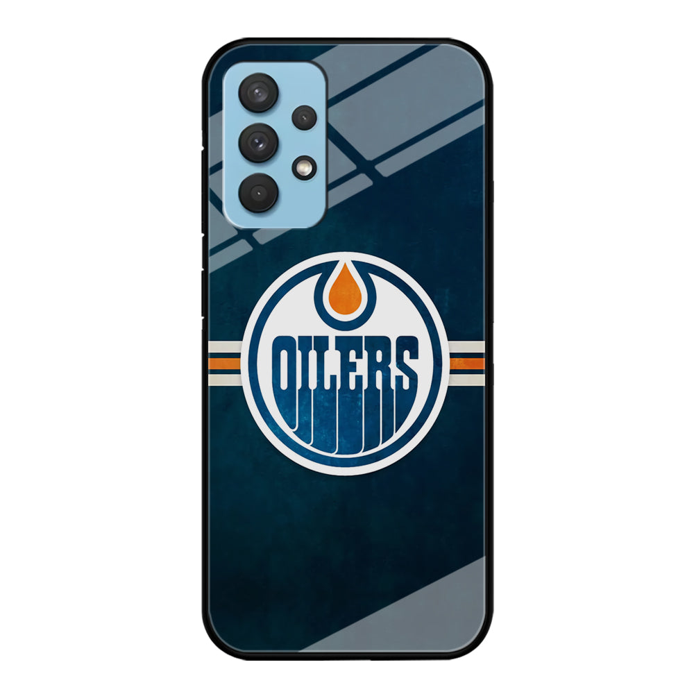 Oilers NHL Team Samsung Galaxy A32 Case Tempered Glass Case