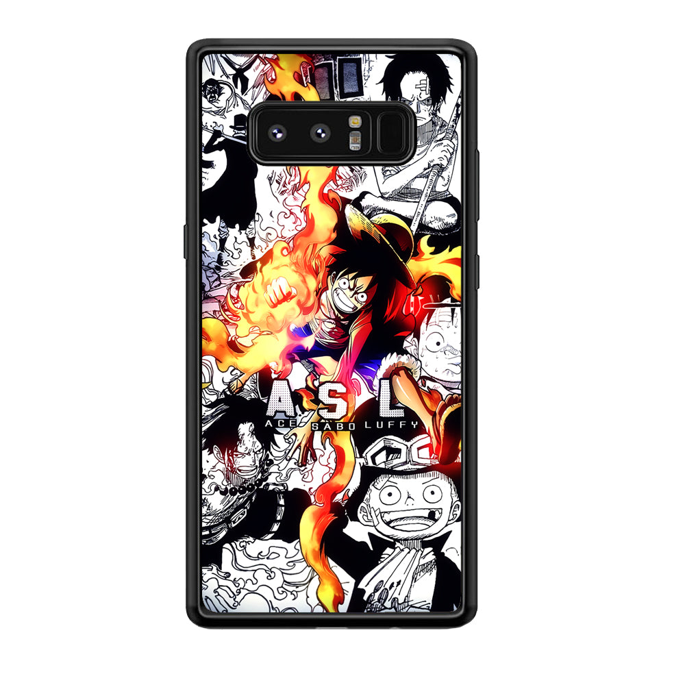 One Piece Trio Ace Sabo Luffy Samsung Galaxy Note 8 Case