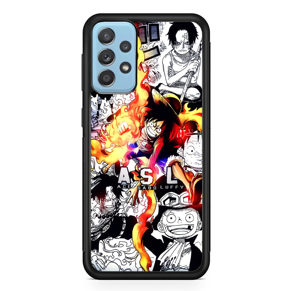 One Piece Trio Ace Sabo Luffy Samsung Galaxy A52 Case