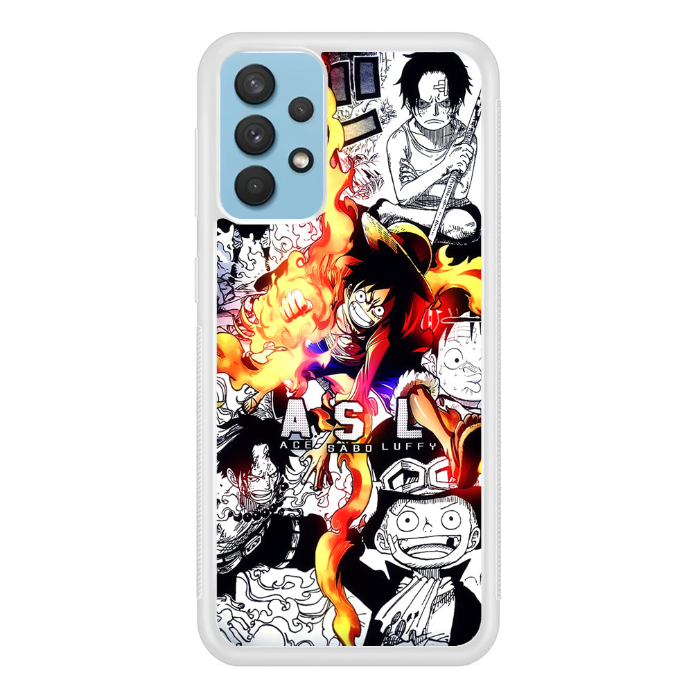 One Piece Trio Ace Sabo Luffy Samsung Galaxy A32 Case