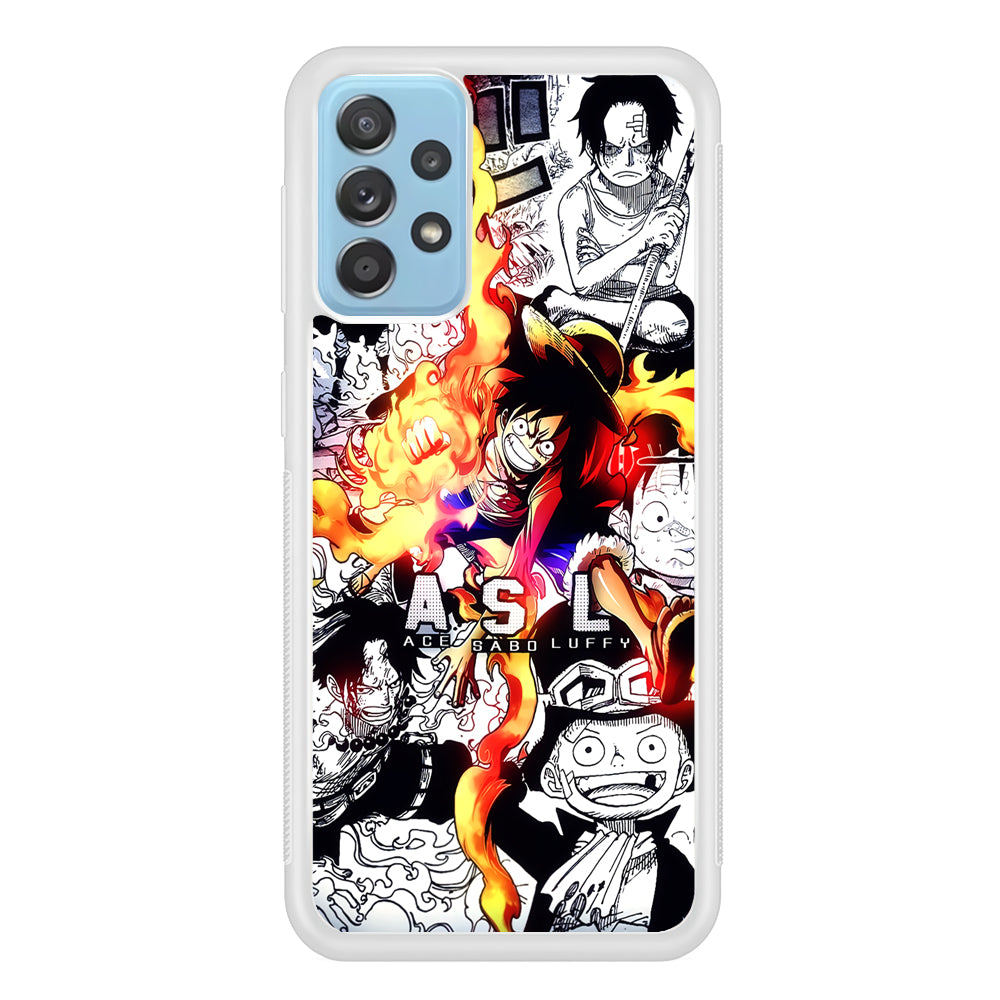 One Piece Trio Ace Sabo Luffy Samsung Galaxy A52 Case