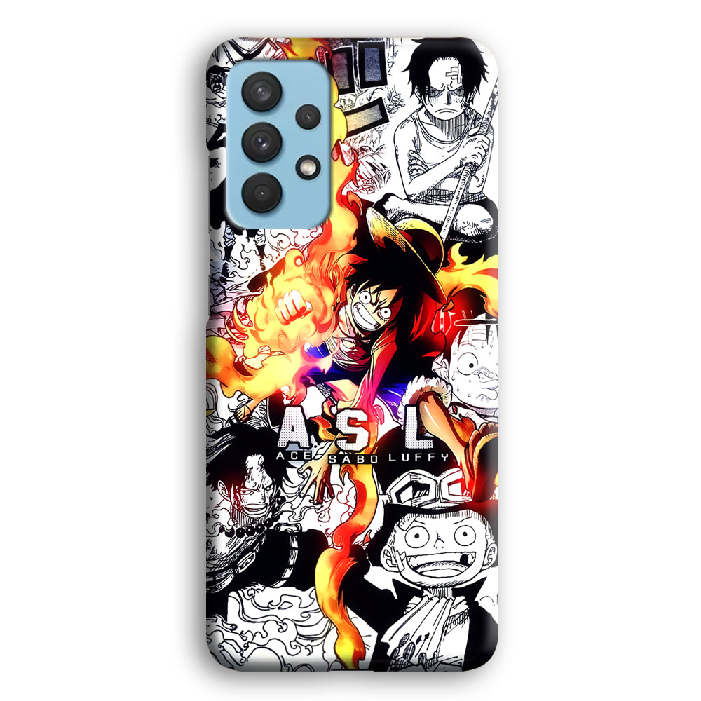 One Piece Trio Ace Sabo Luffy Samsung Galaxy A32 Case