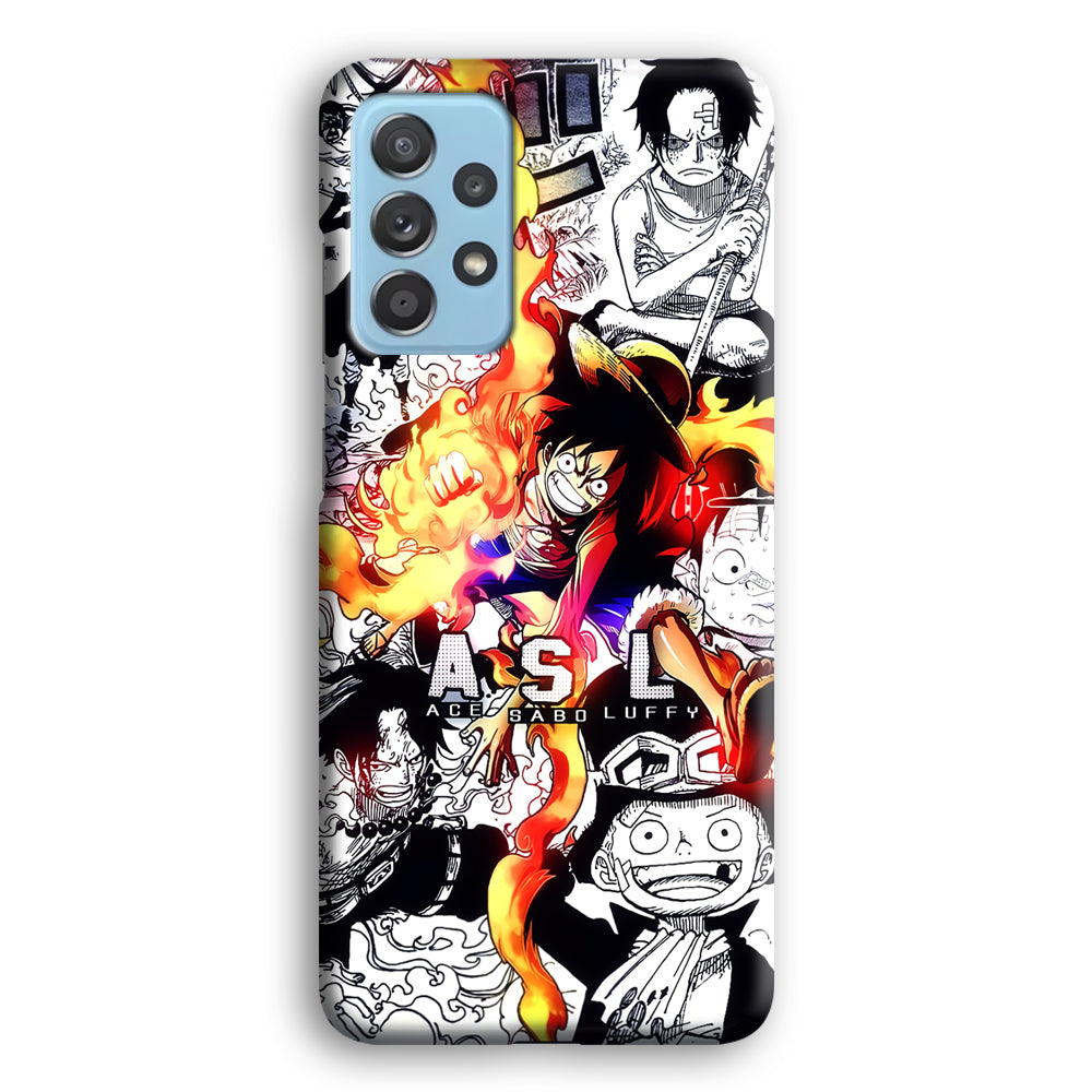 One Piece Trio Ace Sabo Luffy Samsung Galaxy A52 Case