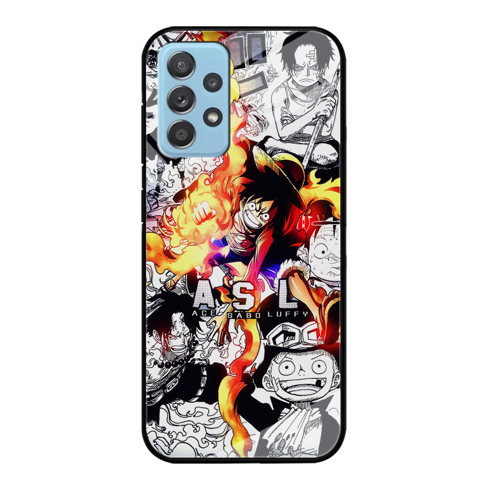 One Piece Trio Ace Sabo Luffy Samsung Galaxy A52 Case