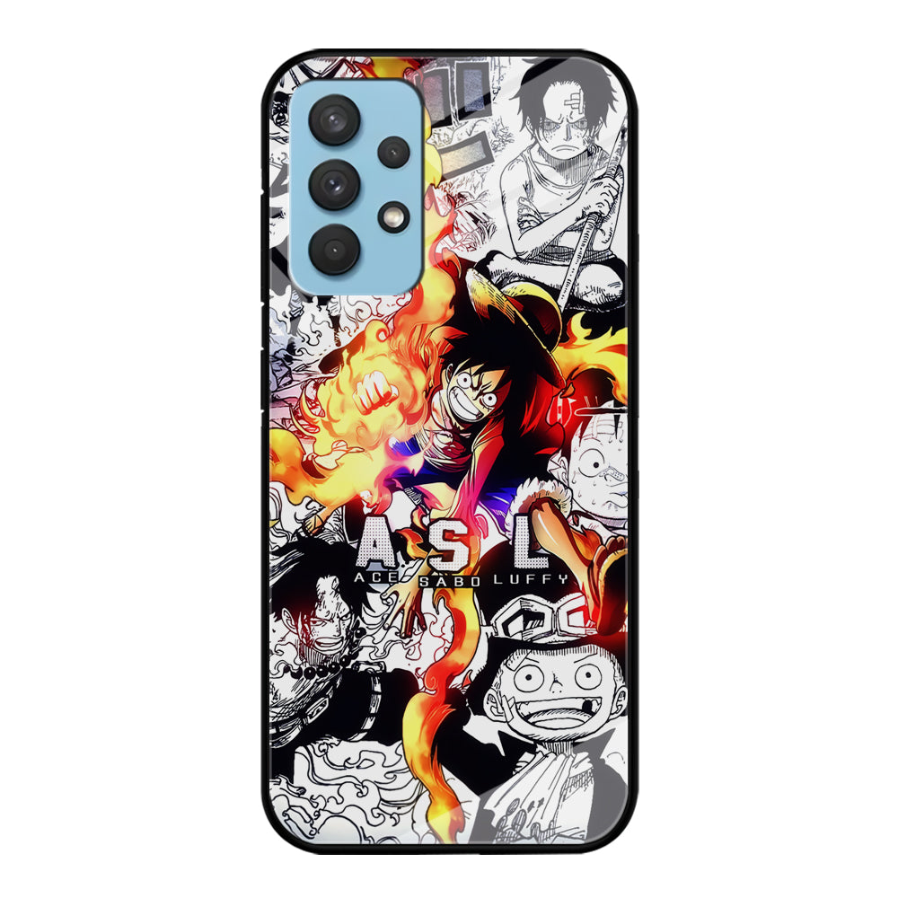 One Piece Trio Ace Sabo Luffy Samsung Galaxy A32 Case
