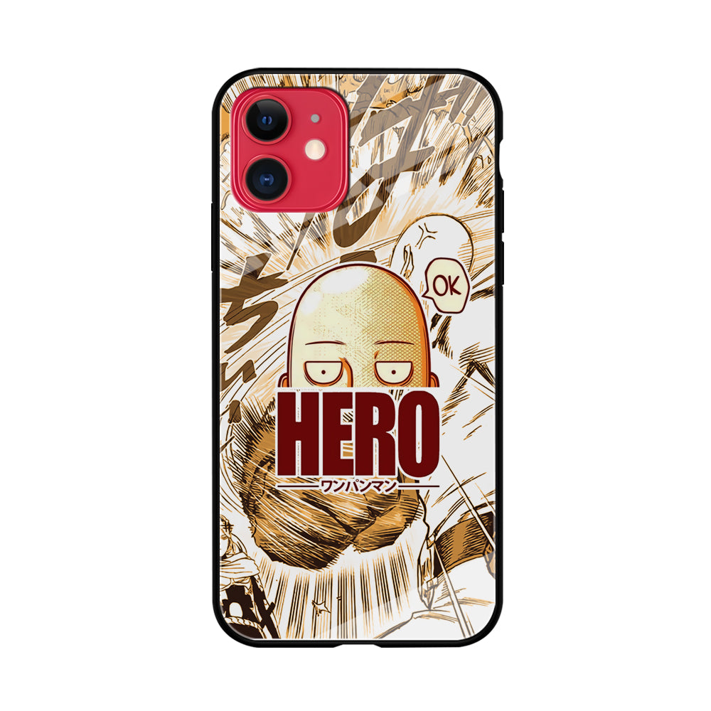 One Punch Man Hero no Saitama iPhone 11 Case Tempered Glass Case