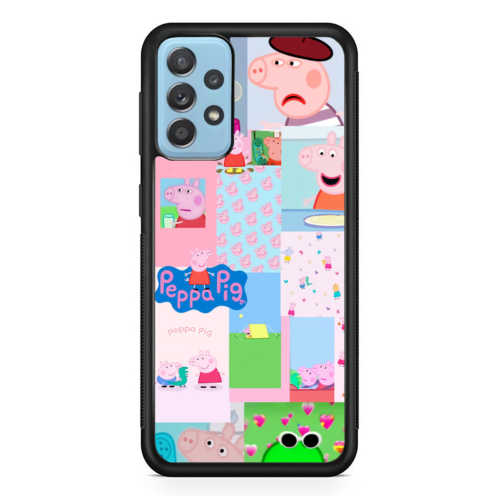 Peppa Pig George Collage Samsung Galaxy A52 Case