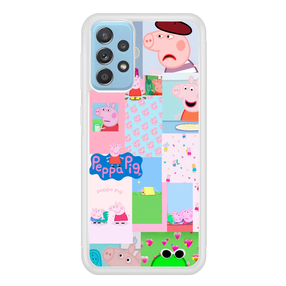 Peppa Pig George Collage Samsung Galaxy A52 Case