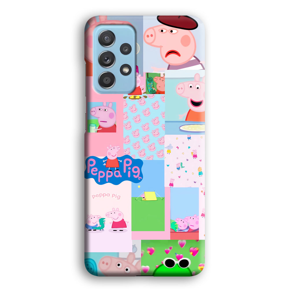 Peppa Pig George Collage Samsung Galaxy A52 Case
