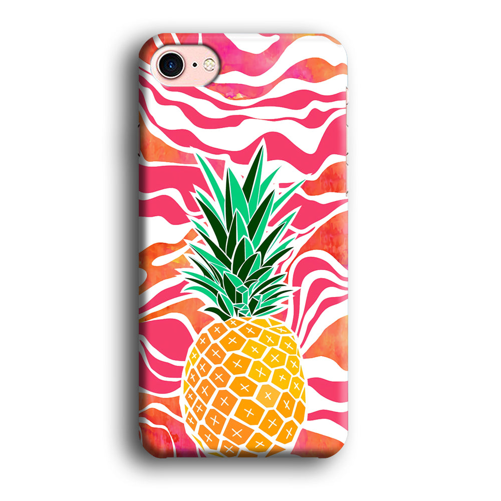Pineapple Red Wave iPhone 8 Case