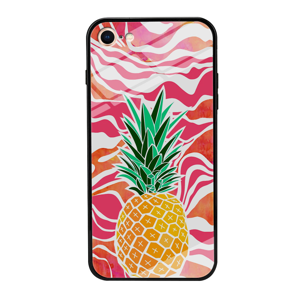 Pineapple Red Wave iPhone 7 Case