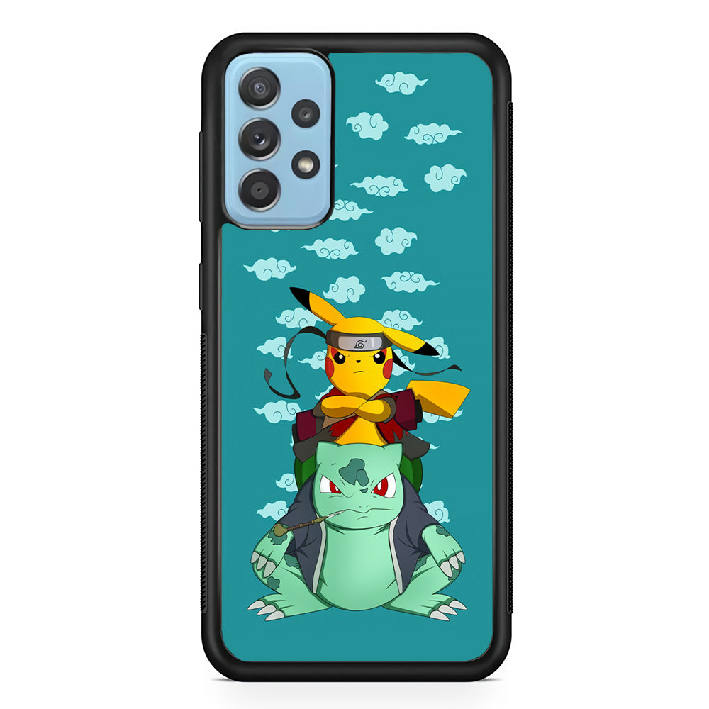 Pokemon Covering Naruto and Gamabunta Samsung Galaxy A52 Case