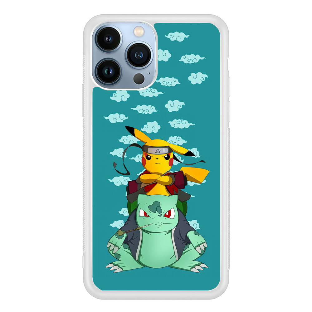 Pokemon Covering Naruto and Gamabunta iPhone 13 Pro Max Case
