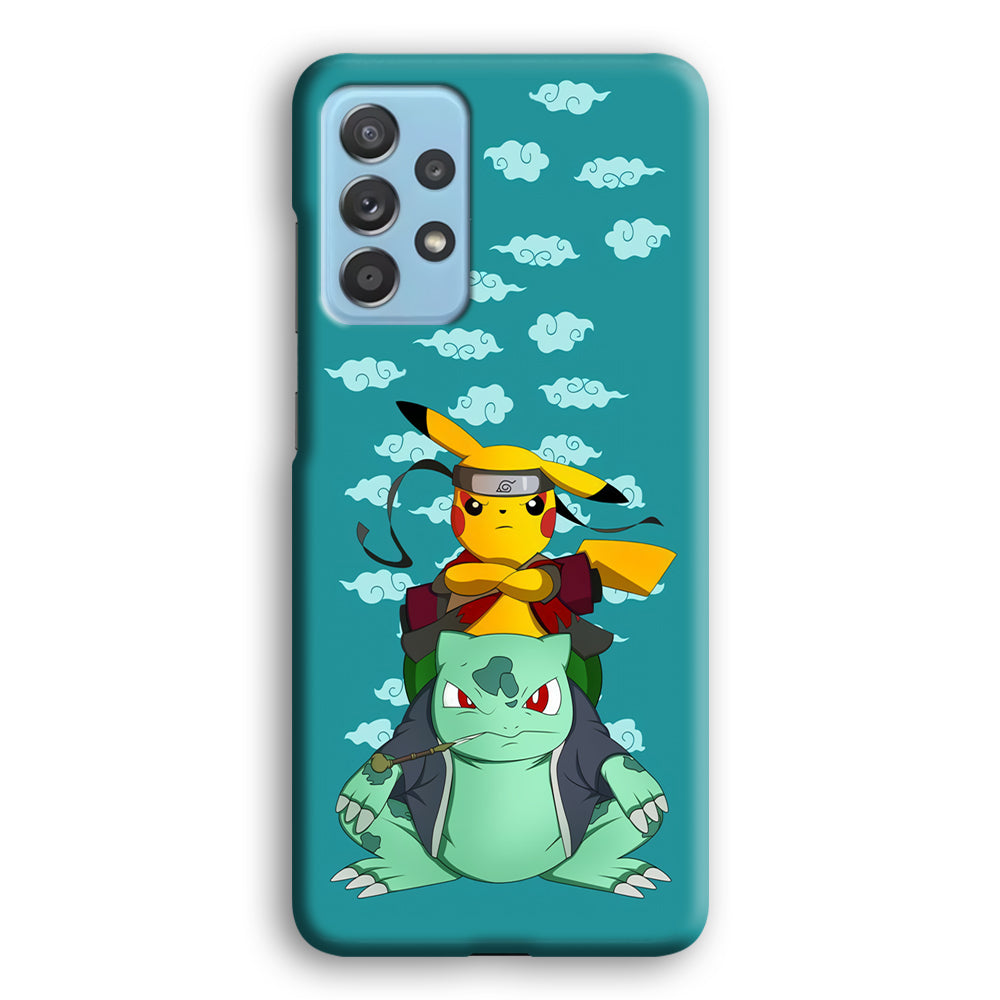 Pokemon Covering Naruto and Gamabunta Samsung Galaxy A52 Case