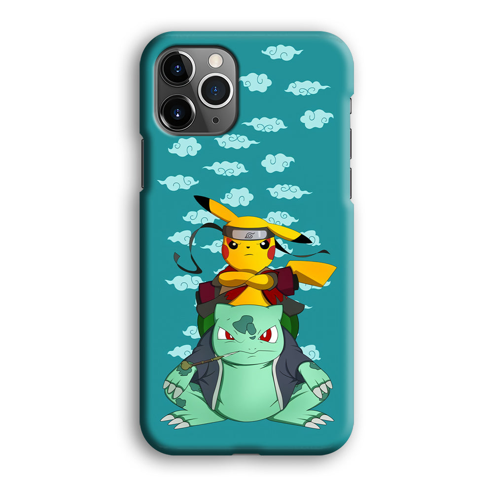 Pokemon Covering Naruto and Gamabunta iPhone 12 Pro Case