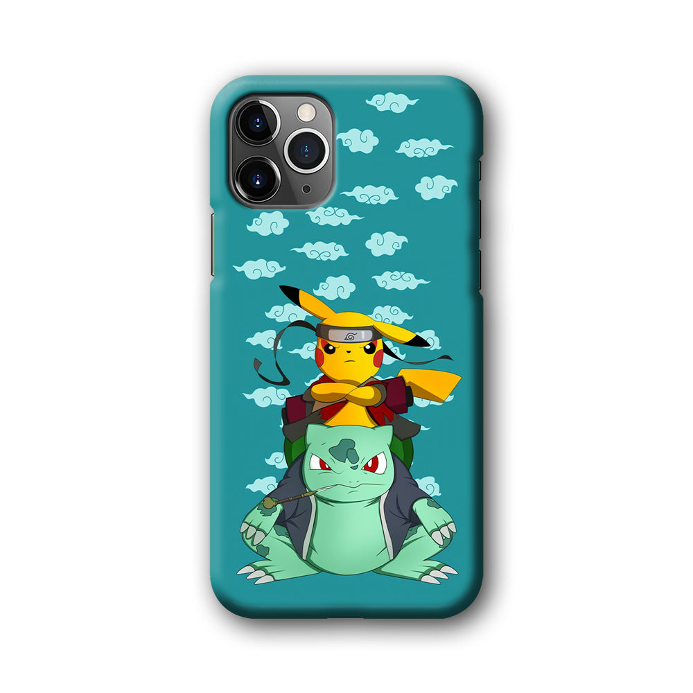 Pokemon Covering Naruto and Gamabunta iPhone 11 Pro Max Case