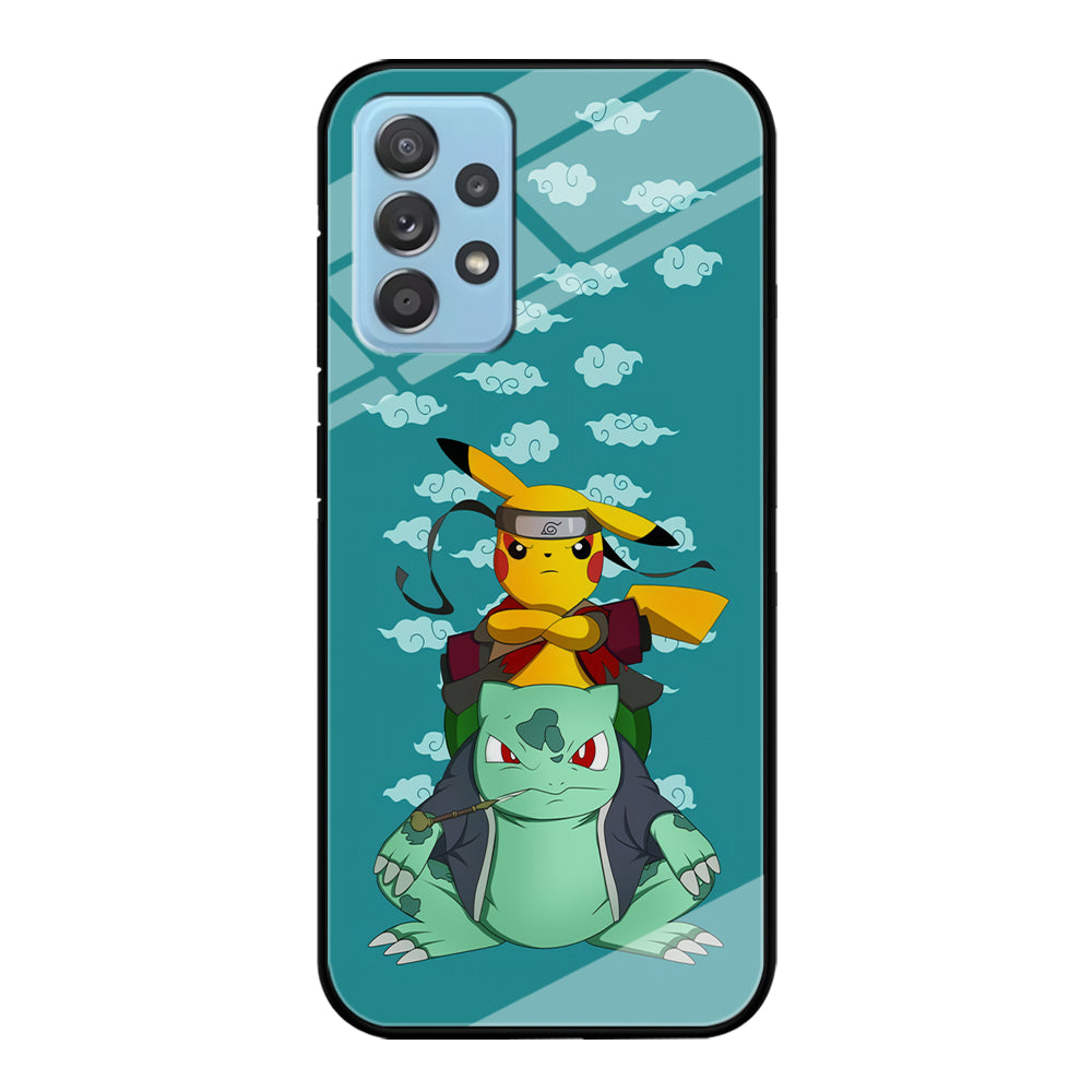 Pokemon Covering Naruto and Gamabunta Samsung Galaxy A52 Case