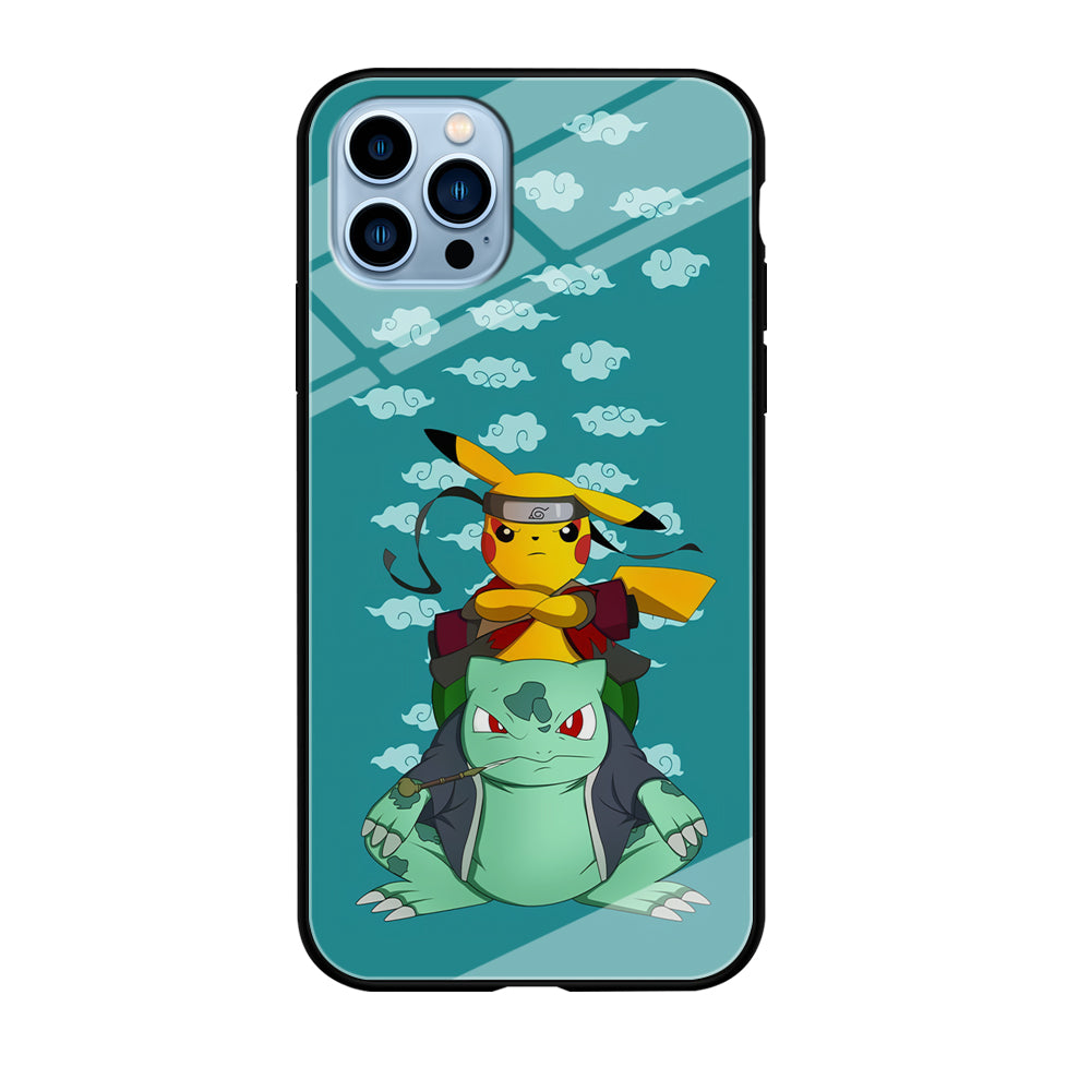 Pokemon Covering Naruto and Gamabunta iPhone 12 Pro Case