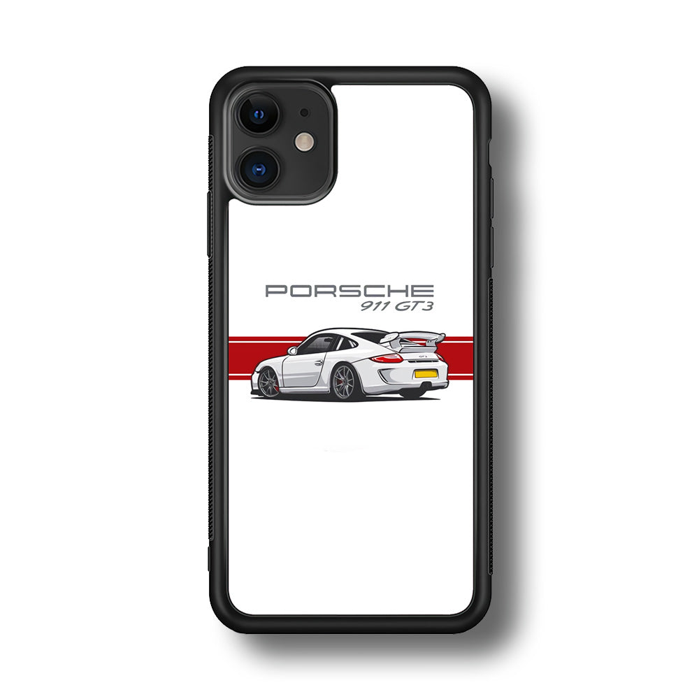 Porsche 911 GT3 Stripe Car iPhone 11 Case - Carneyforia
