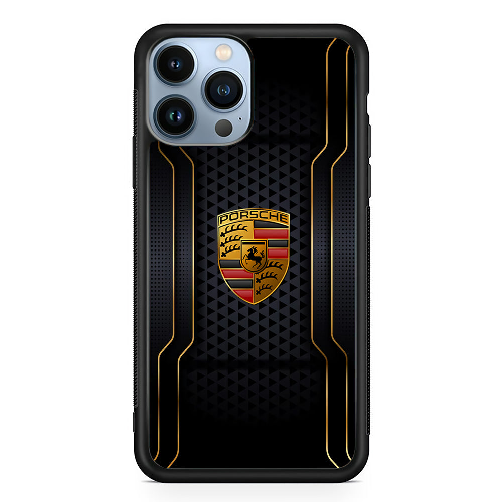 Porsche Line in Gold iPhone 13 Pro Case - Carneyforia