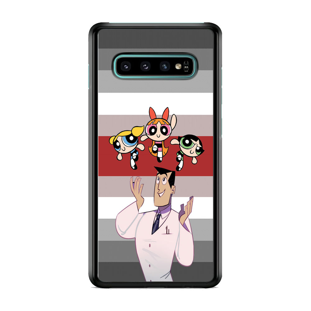 Powerpuff Girl With Professor Utonium Samsung Galaxy S10 Plus Case