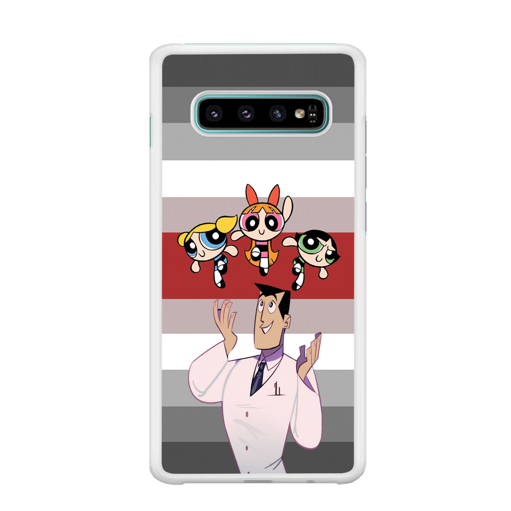 Powerpuff Girl With Professor Utonium Samsung Galaxy S10 Plus Case