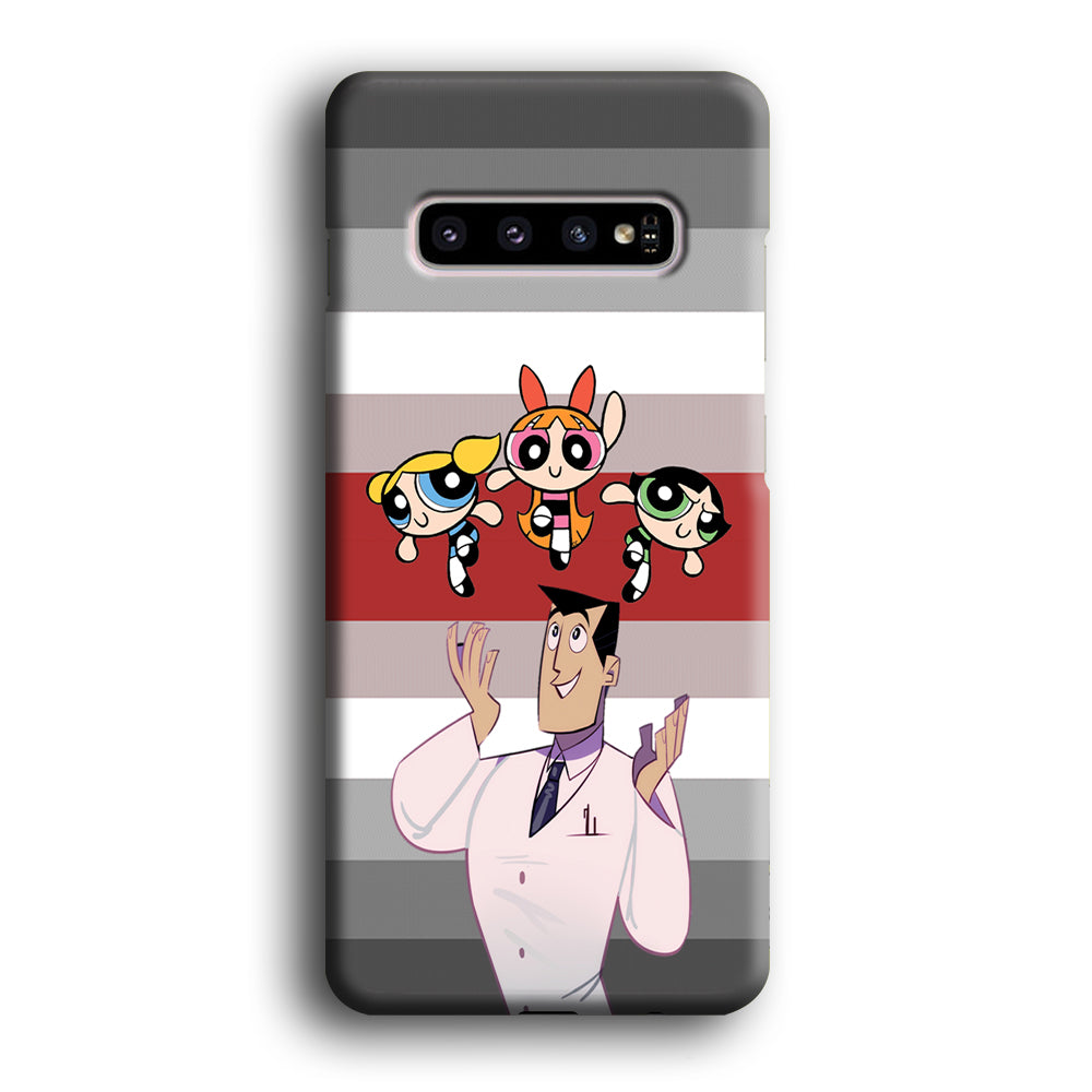 Powerpuff Girl With Professor Utonium Samsung Galaxy S10 Plus Case