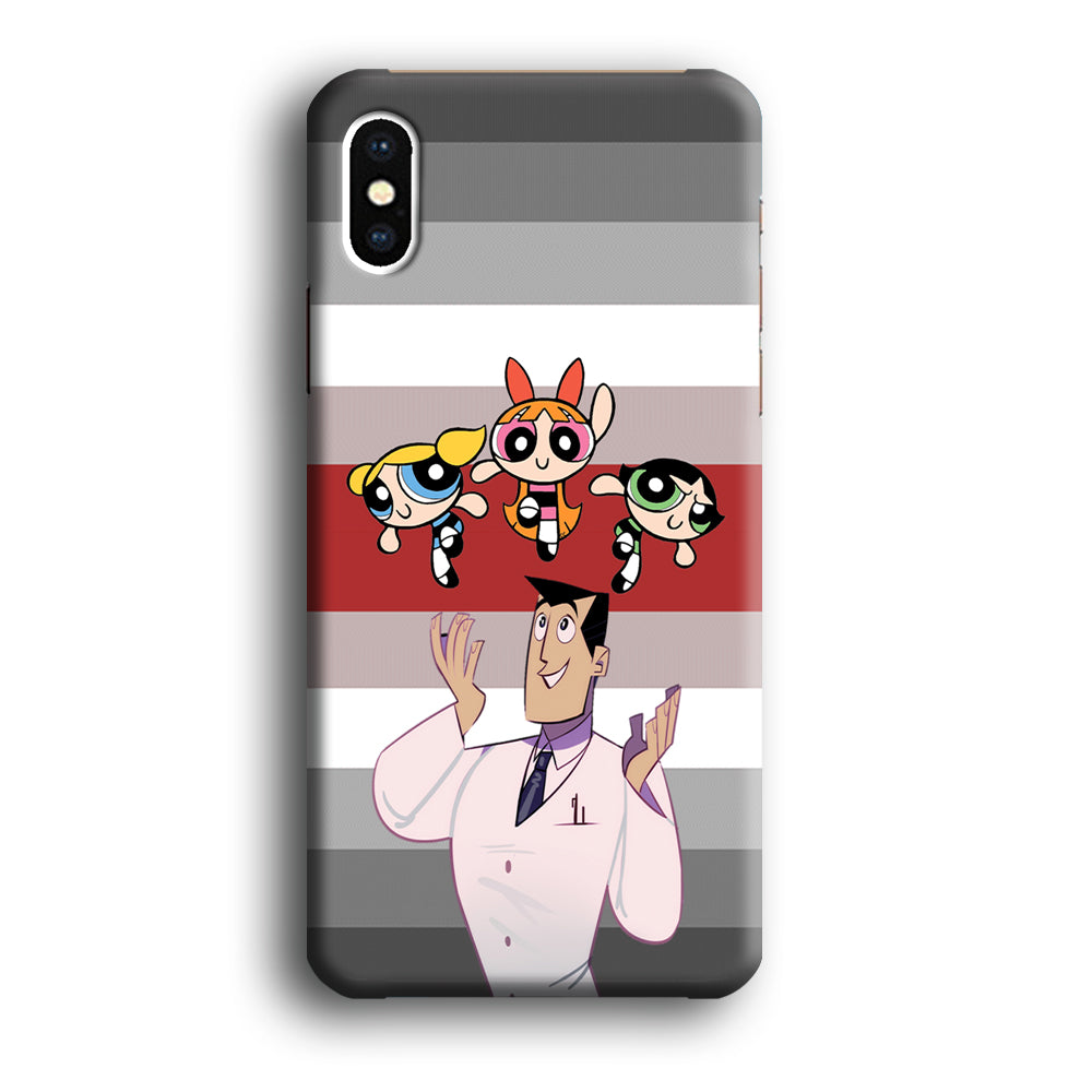 Powerpuff Girl With Professor Utonium iPhone XS Case