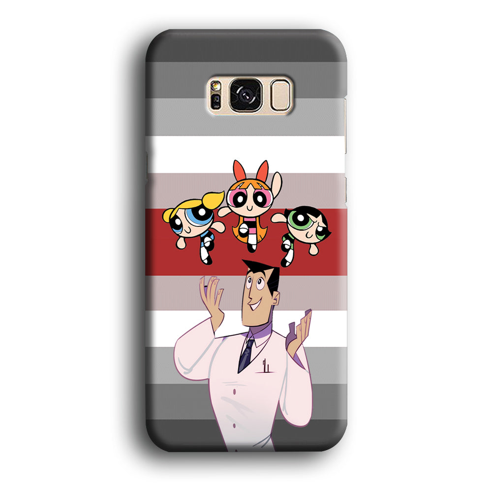 Powerpuff Girl With Professor Utonium Samsung Galaxy S8 Case