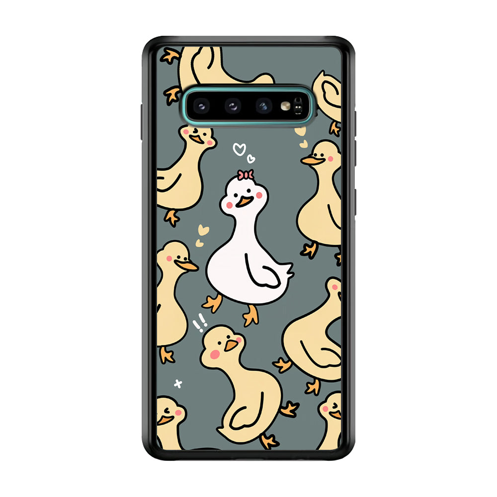 Princess of Duck Patern Wallpaper Samsung Galaxy S10 Plus Case