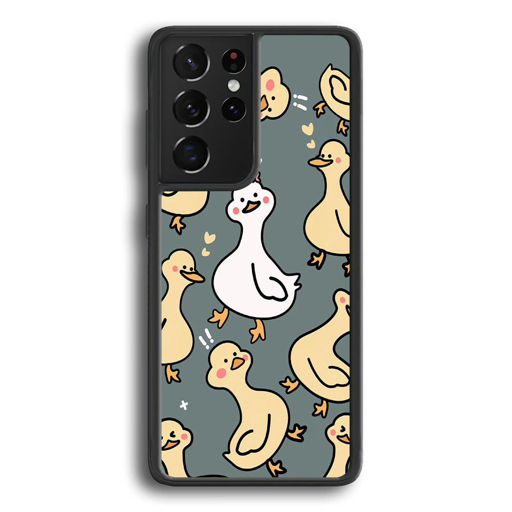 Princess of Duck Patern Wallpaper Samsung Galaxy S21 Ultra Case - Carneyforia