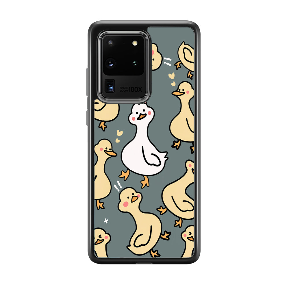Princess of Duck Patern Wallpaper Samsung Galaxy S20 Ultra Case
