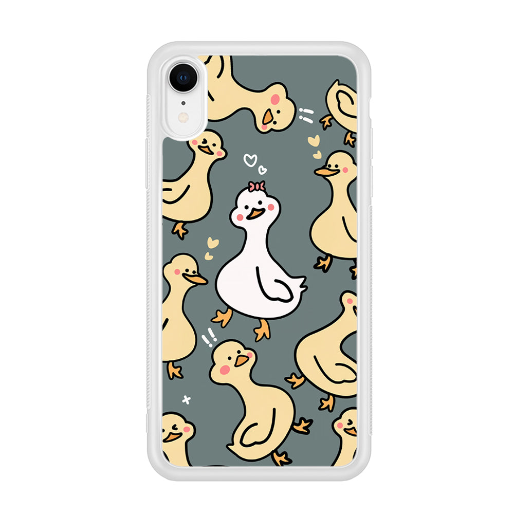 Princess of Duck Patern Wallpaper iPhone XR Case