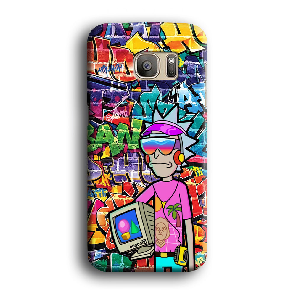Rick And Morty Hiphop Pitch Samsung Galaxy S7 Edge Case