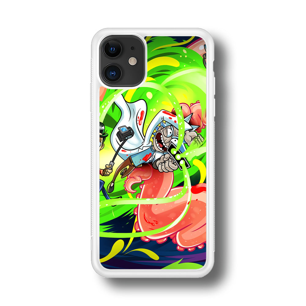 Rick and Morty Flying Shooter iPhone 11 Case